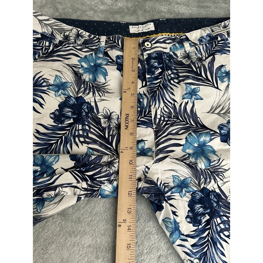 Denim & Flower Shorts Mens 38 Floral Hawaiian Print Casual Summer